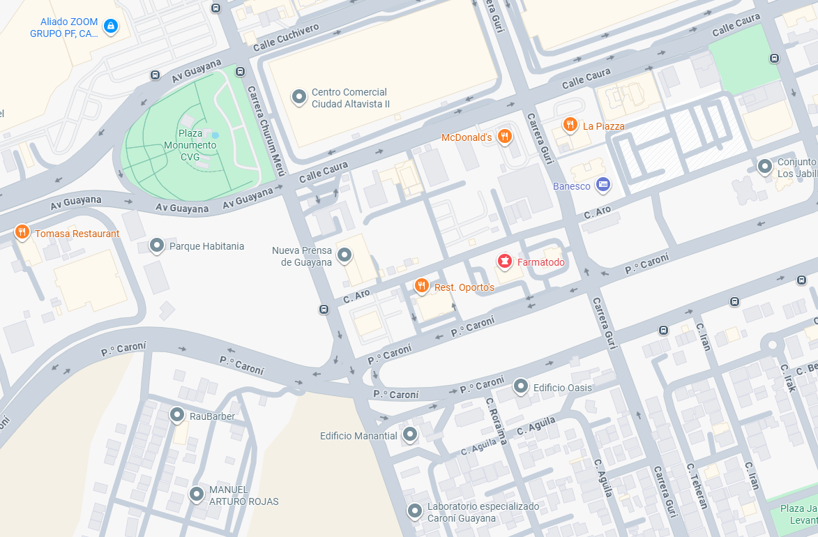 Mapa de ubicación de la oficina